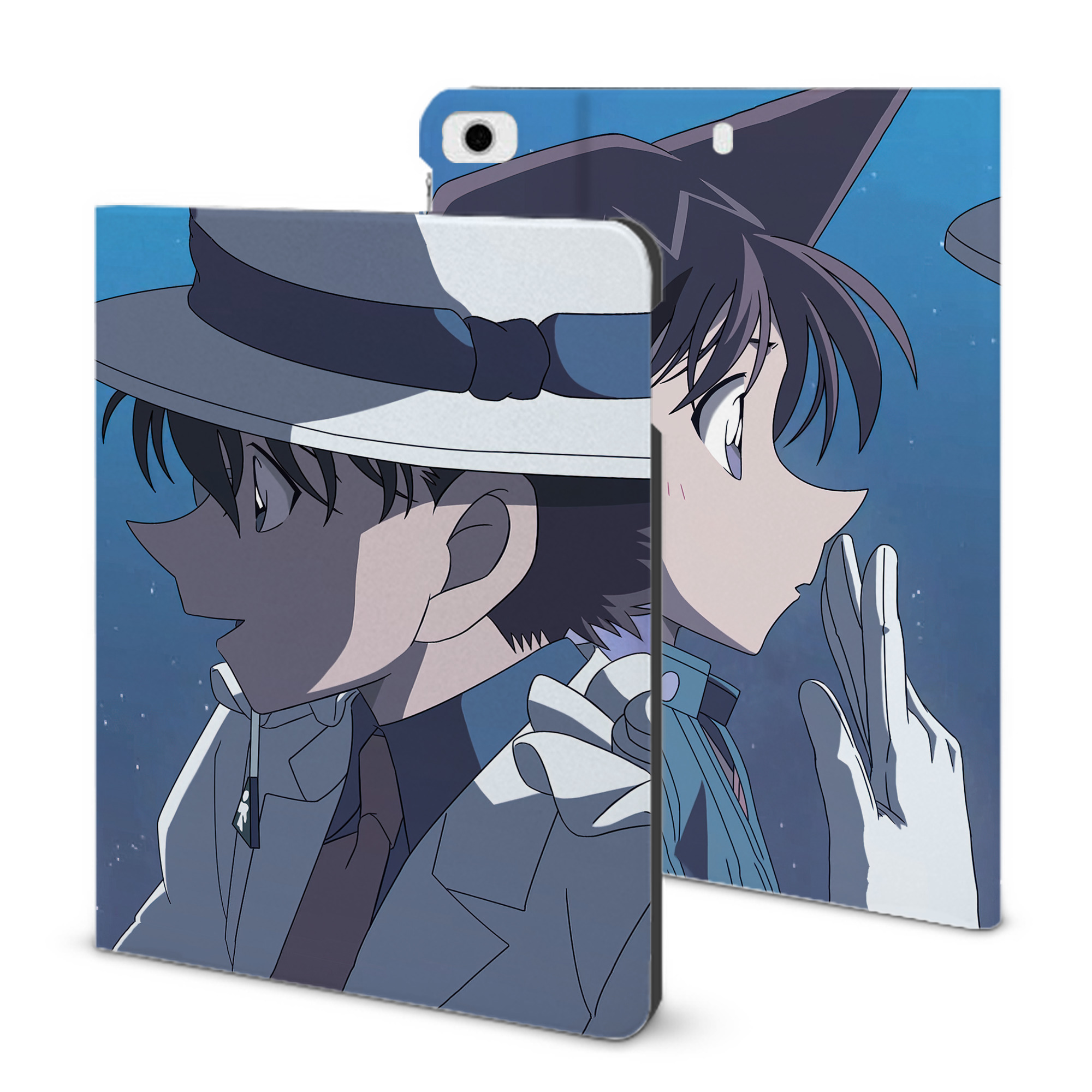 （画像用） 名探偵コナン Detective Conan IPad ケース ブック型 PUレザー TPU 耐衝撃 軽量 薄型 ペン収納なし 全面保護 IPad 各モデル対応
